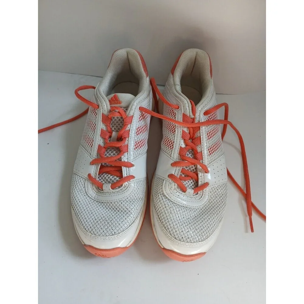 Adidas Women’s Running Shoes White Coral Mesh Sneakers Size 7.5 Pre-Owned